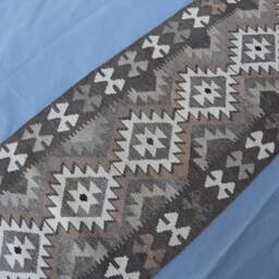 2x7 Afghan Kilim Runner Rug 2.1x6.6 Ft - Flatweave Geometric Design Grya Beige Oriental Rug- Hallway Kitchen - thumbnail 3