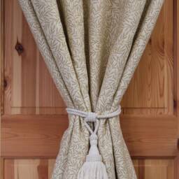 William Morris Lily Leaf Portiere Door Curtain Velvet Lined Wine - thumbnail 2