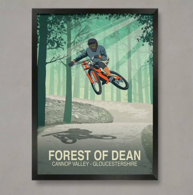 Forest Of Dean Mountain Bike Trail Poster Cannop Valley Art Print - image 1