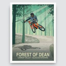Forest Of Dean Mountain Bike Trail Poster Cannop Valley Art Print - thumbnail 2
