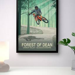 Forest Of Dean Mountain Bike Trail Poster Cannop Valley Art Print - thumbnail 3