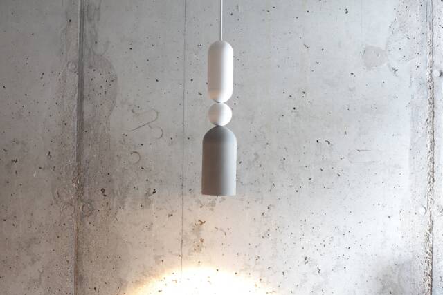 Handmade Concrete Pendant Light Modern Plaster Lamp - image 1