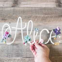 Personalised Wire Name Sign, Custom Nursery Name, Children's Bedroom Wall Decor, Baby Shower Gift - thumbnail 4
