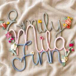 Personalised Wire Name Sign, Custom Nursery Name, Children's Bedroom Wall Decor, Baby Shower Gift - thumbnail 1