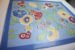 "Floorcloth - Made To Order ""Poppies"" 30"" X 45" - thumbnail 1