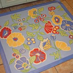 "Floorcloth - Made To Order ""Poppies"" 30"" X 45" - thumbnail 4