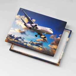 Airplane in The Clouds Canvas, Picture Wall Hanging, Navy Decor, Vehicle Canvas Print - thumbnail 3