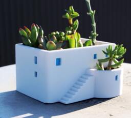 Greek House Planter, Greece, Gifts, Santorini, Griechenland, Mediterranean Home Decor, Birthday Day Gift, Mythology Art