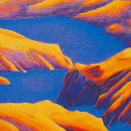 Yellow Cushion Cliff Landscape Pattern Digital Print For Sofa - thumbnail 3