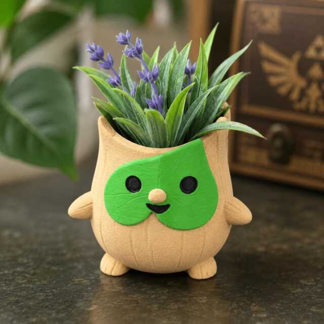 Korok Planter - Legend Of Zelda Inspired Succulent Pot 3D Printed Gamer Decor