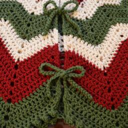 Large Victorian Crochet Christmas Tree Skirt With Bobble Edge Elegant - 52 - thumbnail 3