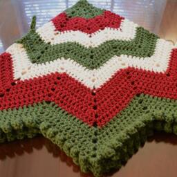 Large Victorian Crochet Christmas Tree Skirt With Bobble Edge Elegant - 52 - thumbnail 4