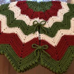 Large Victorian Crochet Christmas Tree Skirt With Bobble Edge Elegant - 52 - thumbnail 2