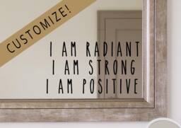 Mirror Affirmation Decal, Affirmation Mantra Custom Affirmation, Positive Wall Art, Decal Custom - thumbnail 1