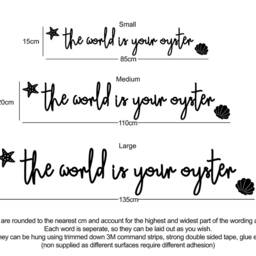 The World Is Your Oyster Wooden Wall Quote - thumbnail 3