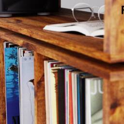 Metro - Vinyl Record Storage Cabinet Tv Sideboard Unit Media Console With Amp Rack Component Shelf Oak Teak Walnut Low - thumbnail 4