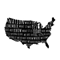 Woodrow Wilson Quote Us Map Vinyl Wall Decal - History Inspired Art - thumbnail 2