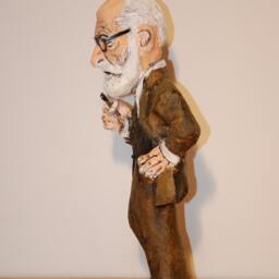 Sigmund Freud Sculpture, Handmade Figure, Gift For Psychiatrist & Psycologist - thumbnail 4