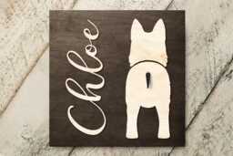 Personalized German Shepherd Key Holder, Custom Pet Name Sign For Dog Lovers, Birthday Gift - thumbnail 1