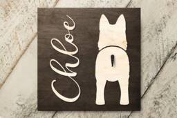 Personalized German Shepherd Key Holder, Custom Pet Name Sign For Dog Lovers, Birthday Gift - thumbnail 1