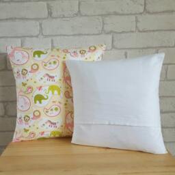 Elephant Cushion For Baby's Nursery~Pink & Green Giraffe Pillow~Nursery Decoration~Nursery Bedding Baby Girl~Decorative Pillow - thumbnail 3