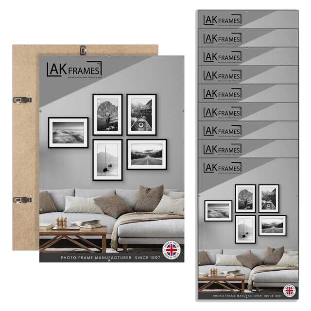A3 Clip Frame For Colourful Wall Art - Rectangle Poster On Frames Gift Family Picture Frame - Available in Packs - image 1