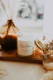 New Home Candle - First Gift For Couples Black & Gold Decor Personalised - thumbnail 1