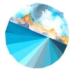 Sky To Sea - Contemporary Giclee Print A4 & A3 - thumbnail 3