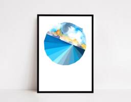 Sky To Sea - Contemporary Giclee Print A4 & A3 - thumbnail 1