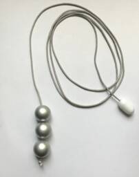 Silver/Grey Beaded Light Pull - thumbnail 1