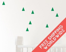 Triangle Green Wall Decals Decor Stickers Nursery Baby Modern & Scandinavian - thumbnail 1