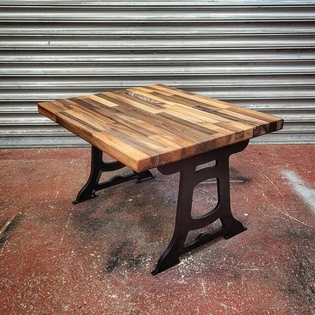 steampunk Coffee Table - Retro Industrial Art - image 1