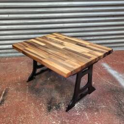 steampunk Coffee Table - Retro Industrial Art - thumbnail 2