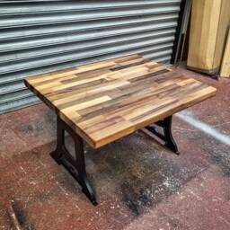 steampunk Coffee Table - Retro Industrial Art - thumbnail 3