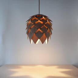 Wood Pendant Light-Pine Cone Light-Walnut-Lighting-Pendant Light-Chandelier-Lighting-Ceiling Light-Artichoke Light-Acorn Light - thumbnail 3