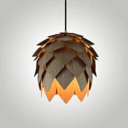Wood Pendant Light-Pine Cone Light-Walnut-Lighting-Pendant Light-Chandelier-Lighting-Ceiling Light-Artichoke Light-Acorn Light - thumbnail 1