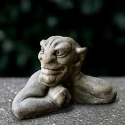 Gothic Gargoyle Sculpture Concrete Monster Statue Cement Guardian Ornament Handmade Decoration Front Door Figurine Gift - thumbnail 1