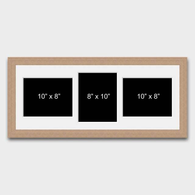 "Multi Photo Picture Frame - Holds 2 Landscape & 1 Portrait 8""x10" - image 1
