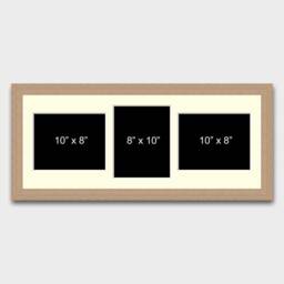 "Multi Photo Picture Frame - Holds 2 Landscape & 1 Portrait 8""x10" - thumbnail 2