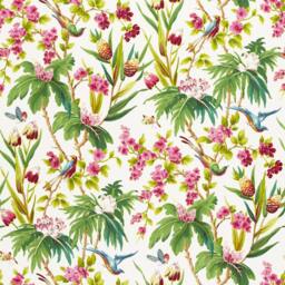 Seychelles in Ivory- Tropical Birds & Blooms - This Listing Is For One Pillow - thumbnail 2