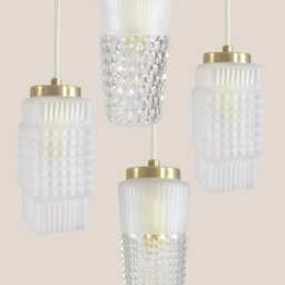 Yugochic Pendant Chandelier Mcm Hanging Lights R Vintage Ceiling Small Fixtures Retro Glass Gold Brass Crystal - thumbnail 4