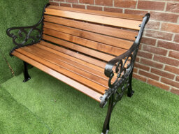 Cast Iron Garden Rustic Bench - thumbnail 1