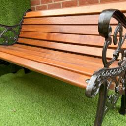 Cast Iron Garden Rustic Bench - thumbnail 2