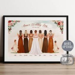 Autumn Wedding Gift For Bride, Fall Gift, Maid Of Honour Flower Girl Gift Bridesmaid Hen Party Eucalyptus - thumbnail 1