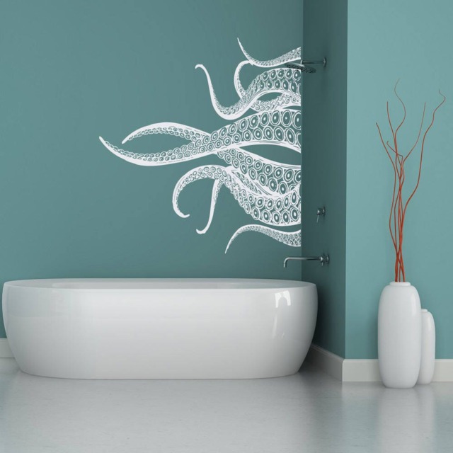 Kraken Octopus Tentacle Wall Decal Giant Sea Monster Vinyl Sticker, Ocean Theme Decor #203 - image 1