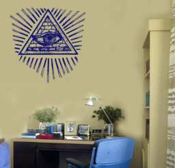 Wall Vinyl Decal Images All Seeing Eye Of The Illuminati Living Room Decor - #2693Dn - thumbnail 1
