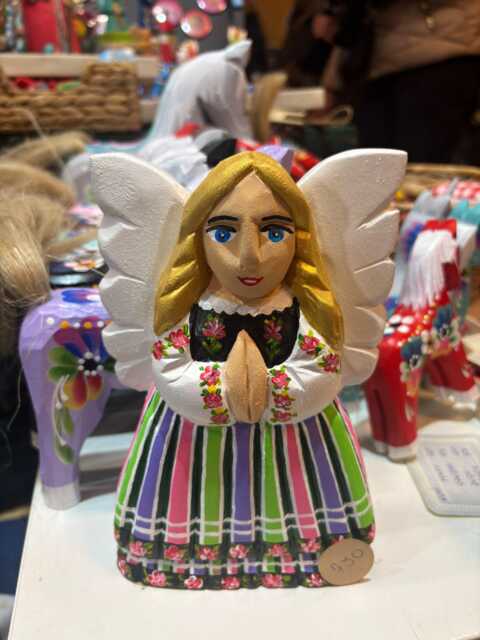 Folk Angel/Polish Folk Art Small Wooden From Poland - image 1