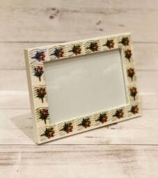 Flower Bouquet Postage Stamp Frame - Holds 4x6 Photo - thumbnail 1