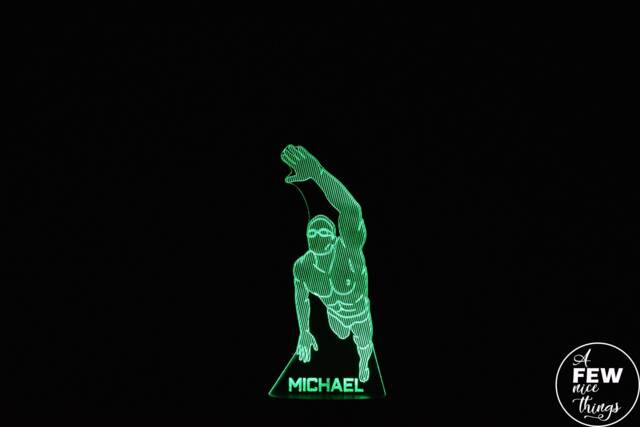 Personalised Swimmer Led Night Light Sports Gift - image 1