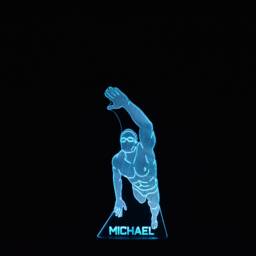 Personalised Swimmer Led Night Light Sports Gift - thumbnail 4
